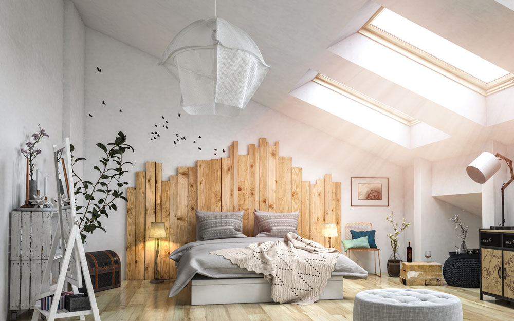 Schlafzimmer dekorieren mit Holz